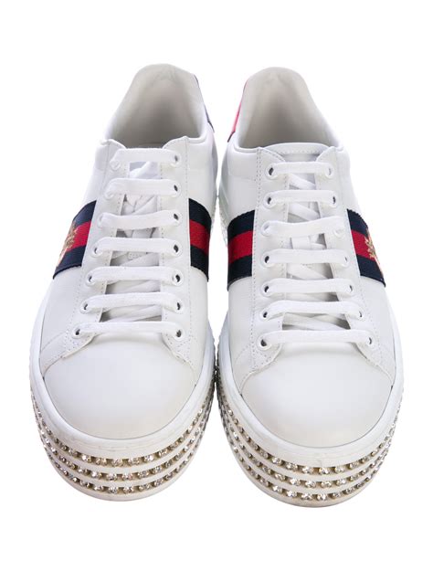 gucci sneaker with crystals